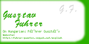 gusztav fuhrer business card